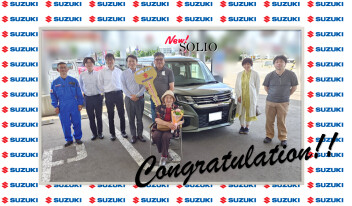 ソリオご納車！！セールス３人＋工場長も集合(^o^)/